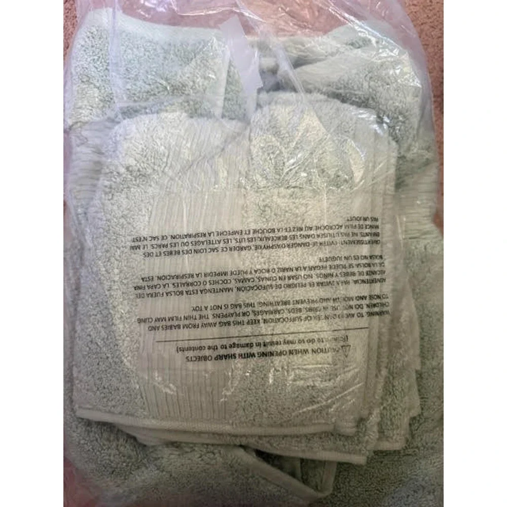Tommy Bahama Cliff Side 3 Piece Bath Towel Set Lt Green Bath Hand Washcloth NEW